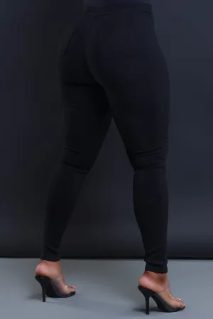 $5 Super Swank High Waist Stretchy Jeans - Black