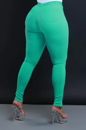 $5 Super Swank High Waist Stretchy Jeans - Mint