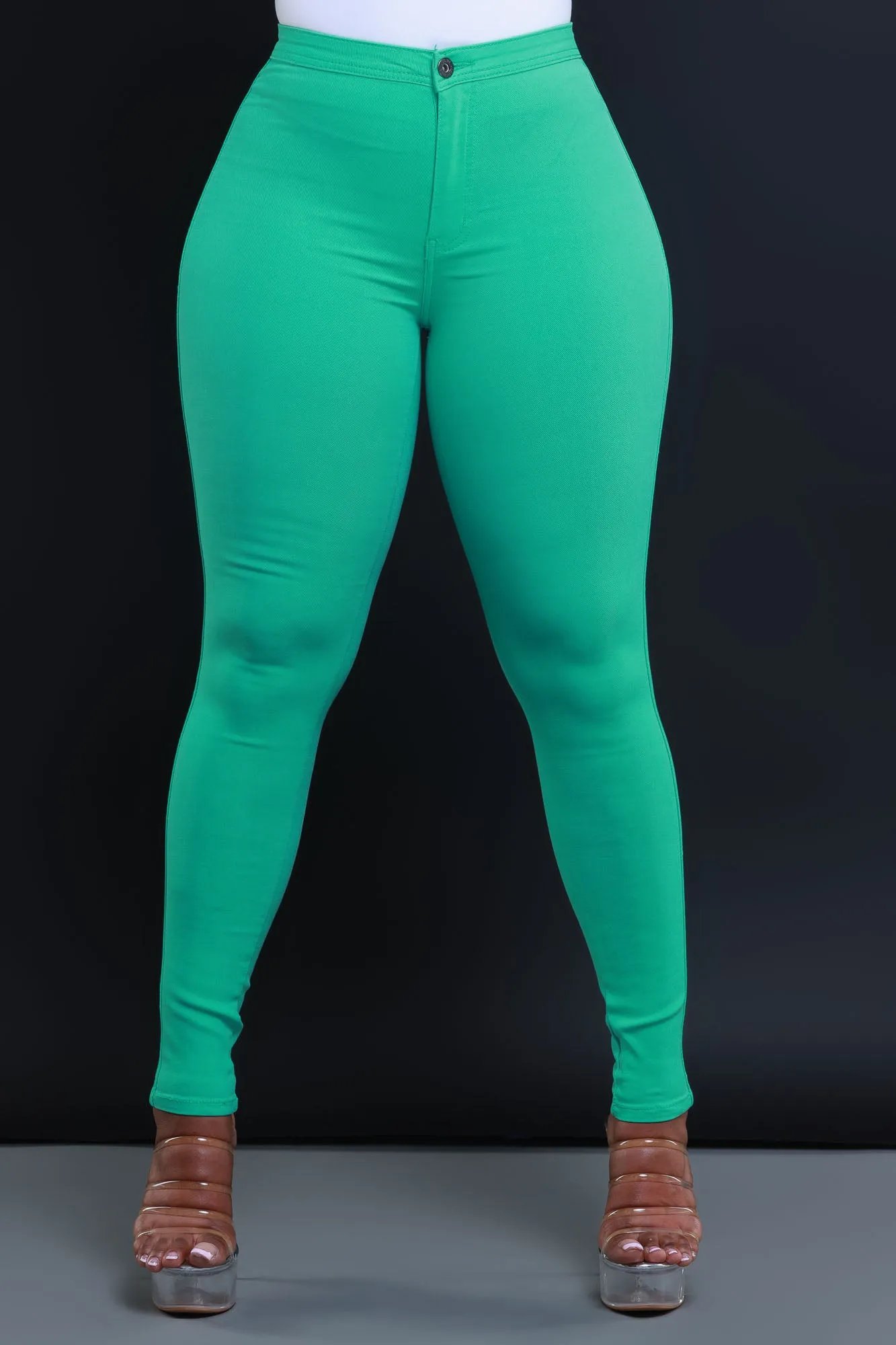 $5 Super Swank High Waist Stretchy Jeans - Mint