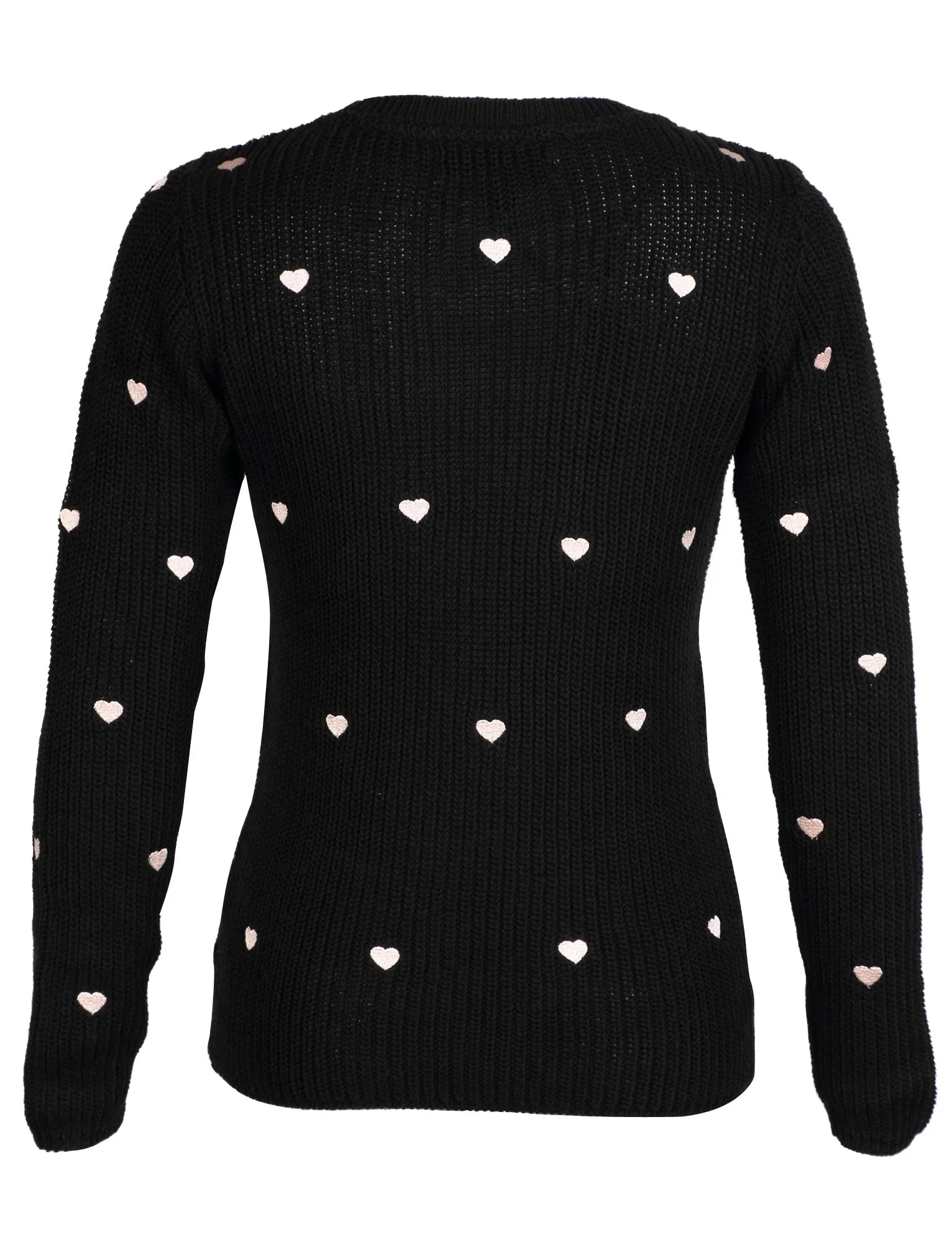 Amara Reya Apple Blossom heart jumper in Anthracite