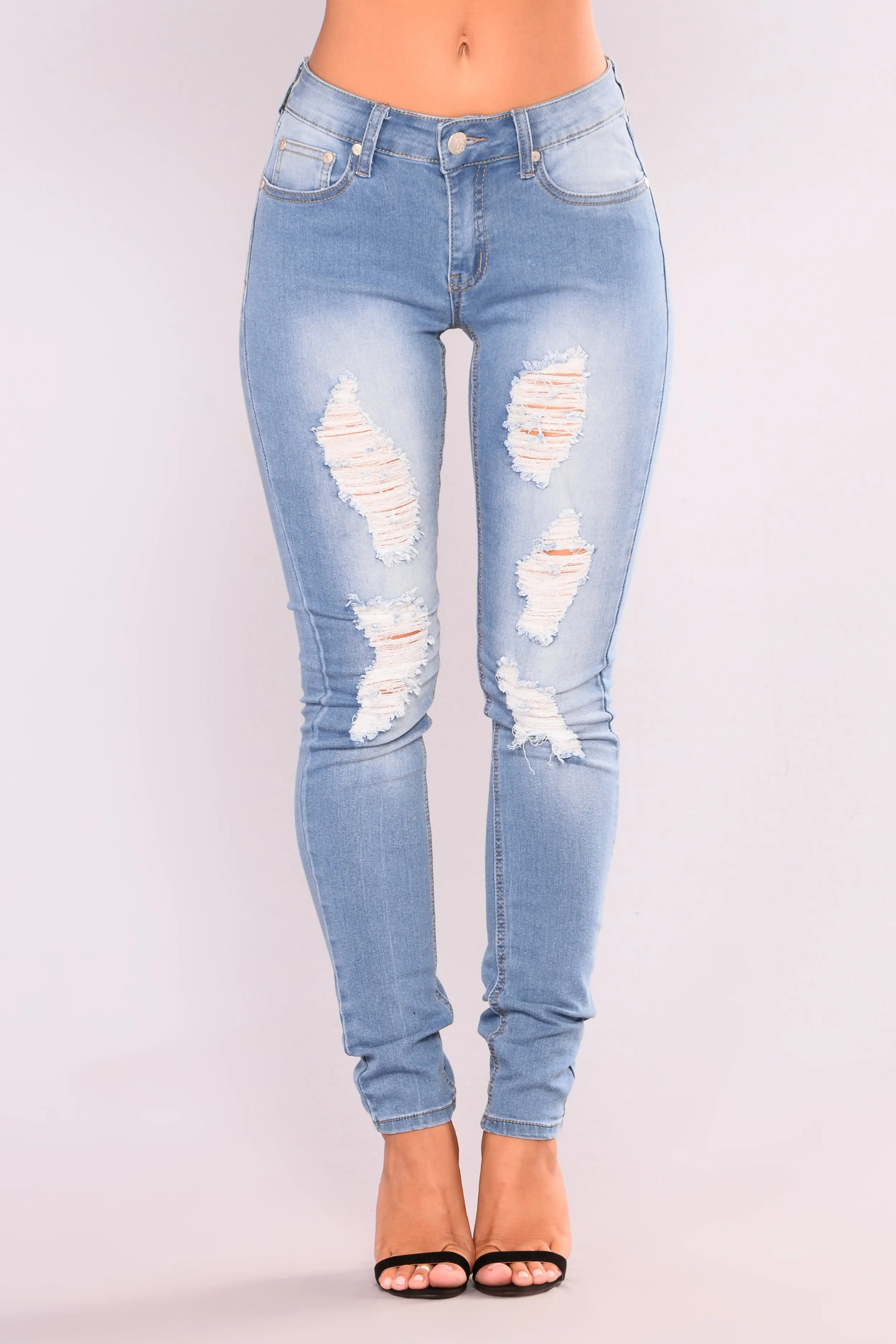 Angel Skinny Jeans - Light Blue Wash