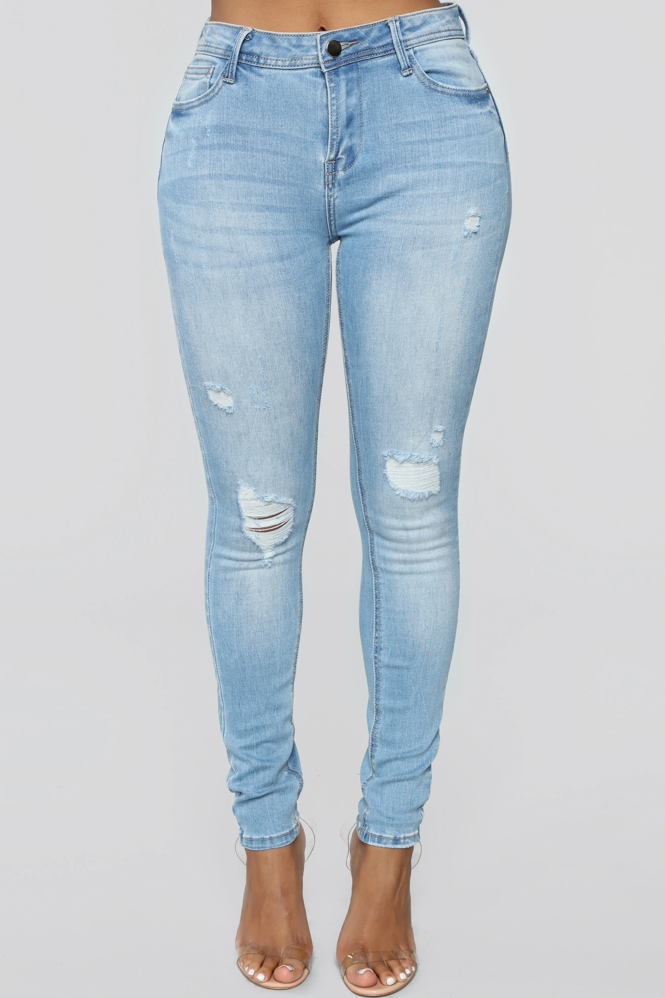 Appletini Ankle Jeans - Light Blue Wash