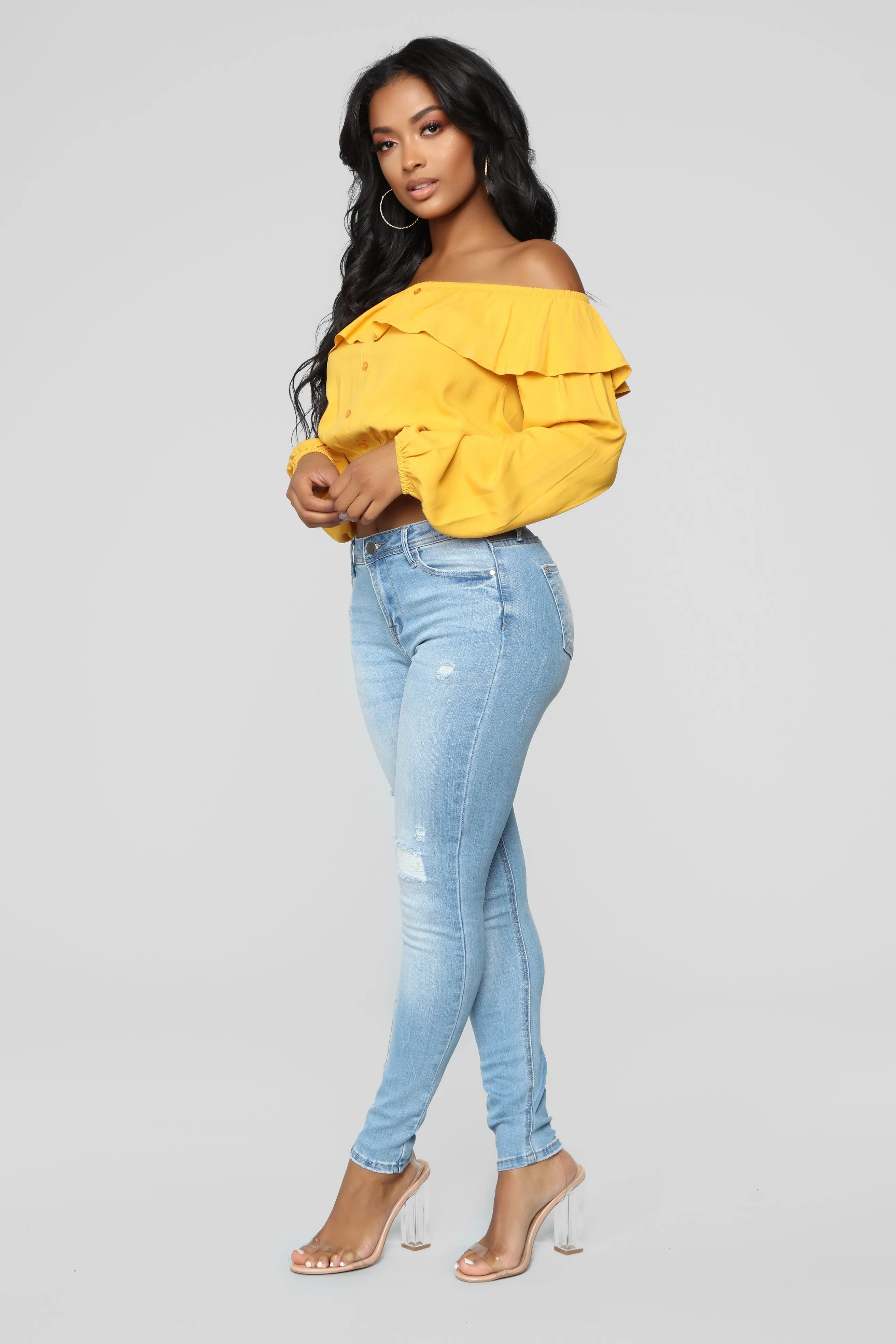 Appletini Ankle Jeans - Light Blue Wash