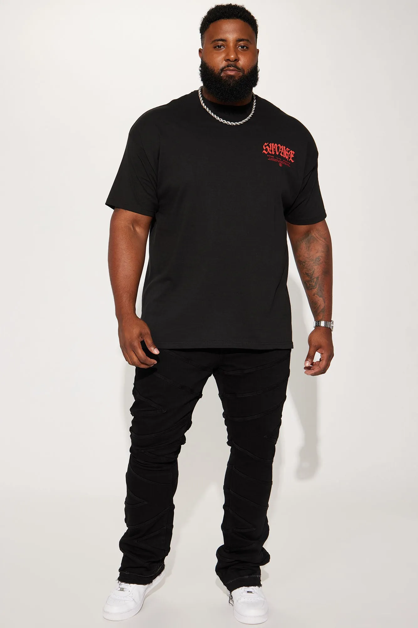 Be Chill Stacked Skinny Flare Jeans - Black