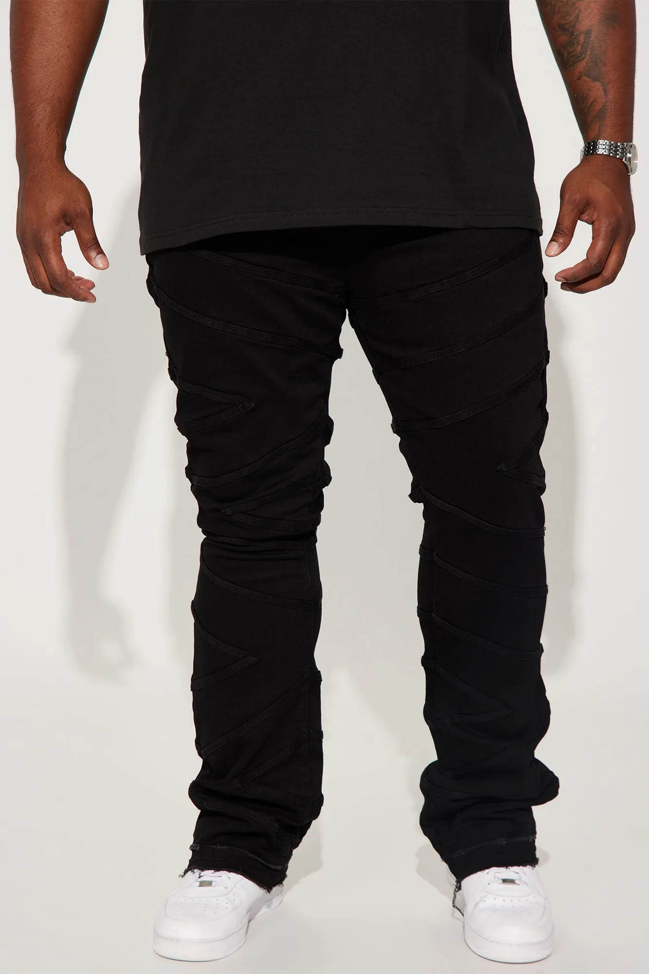 Be Chill Stacked Skinny Flare Jeans - Black