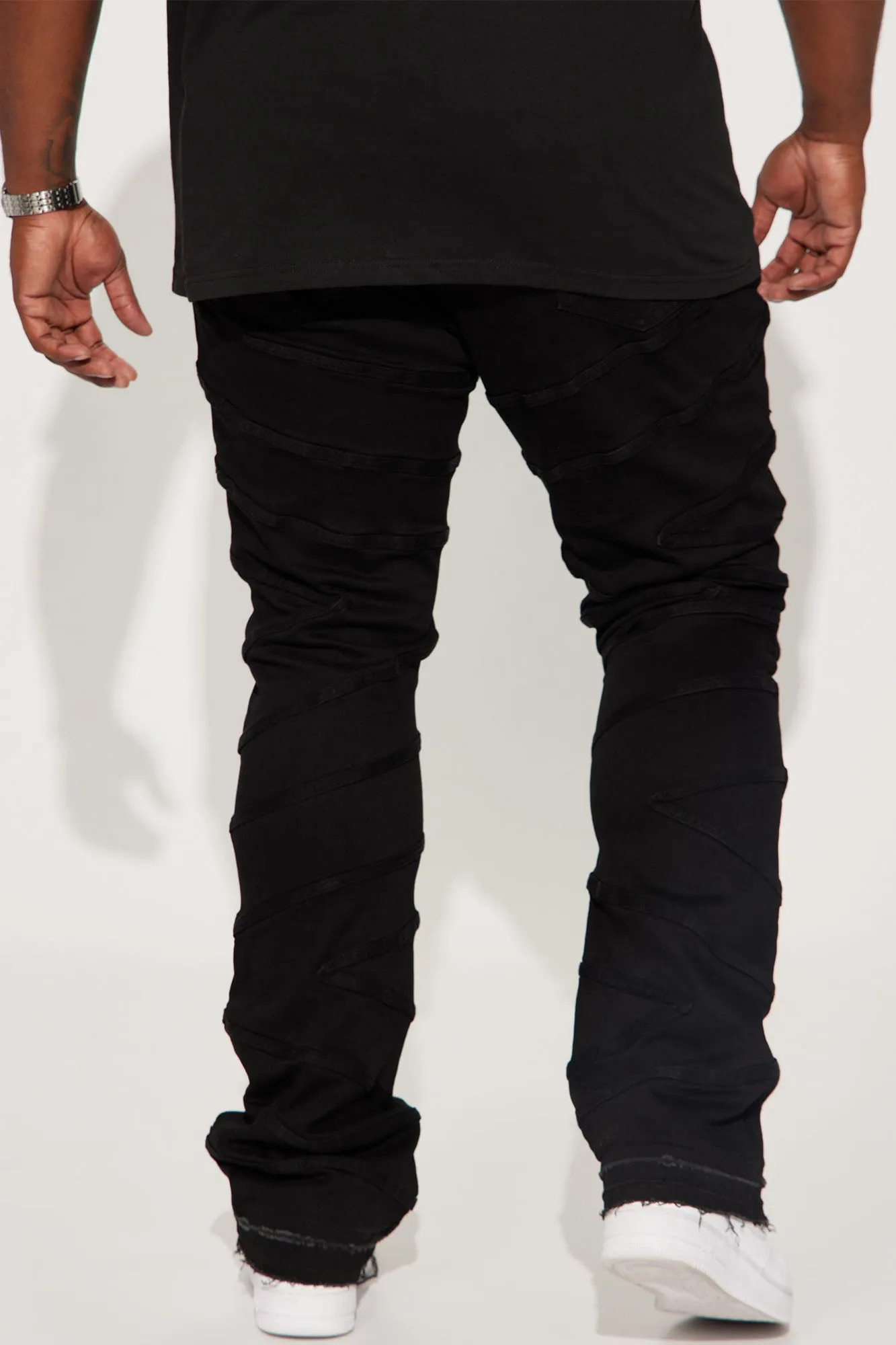 Be Chill Stacked Skinny Flare Jeans - Black