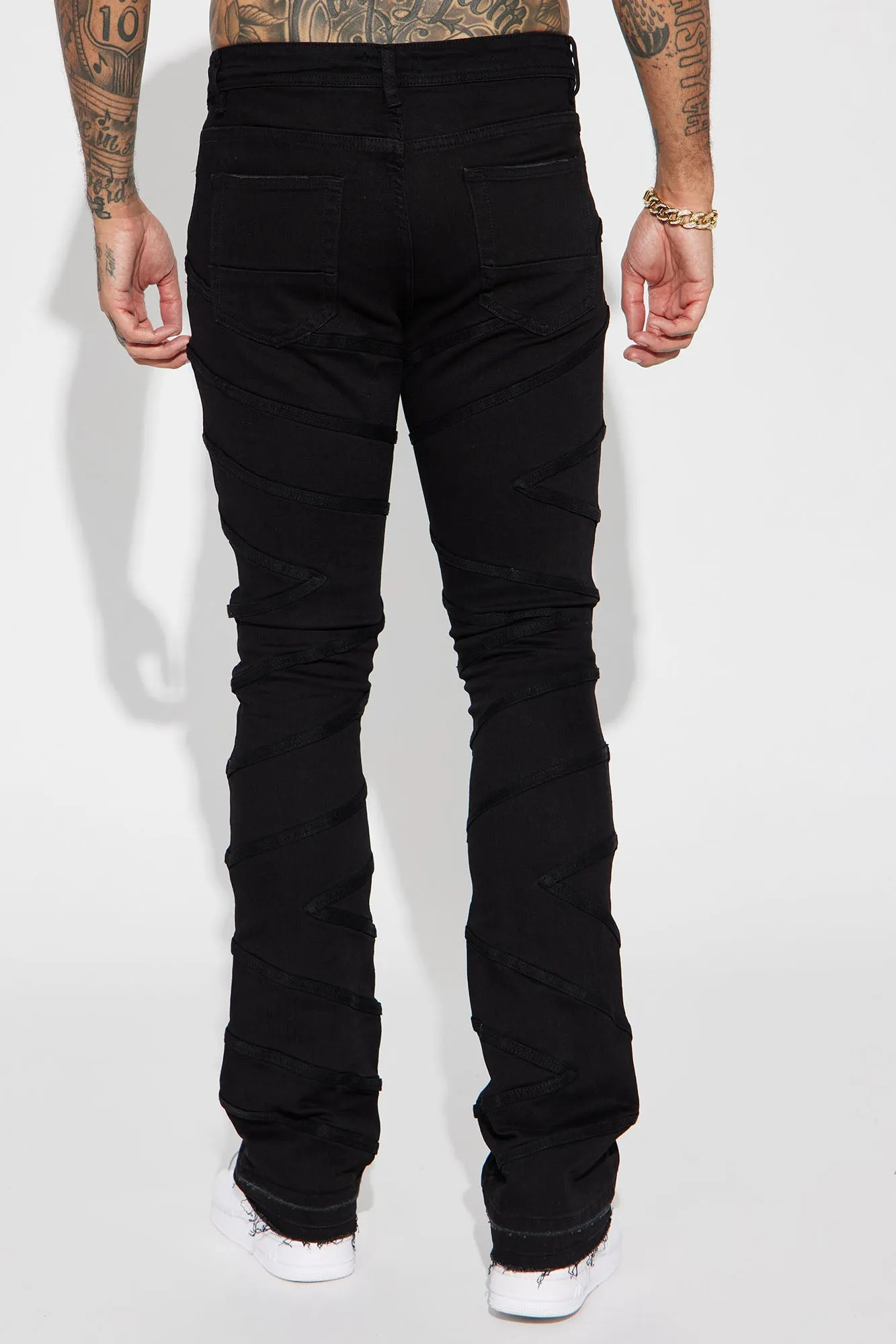 Be Chill Stacked Skinny Flare Jeans - Black