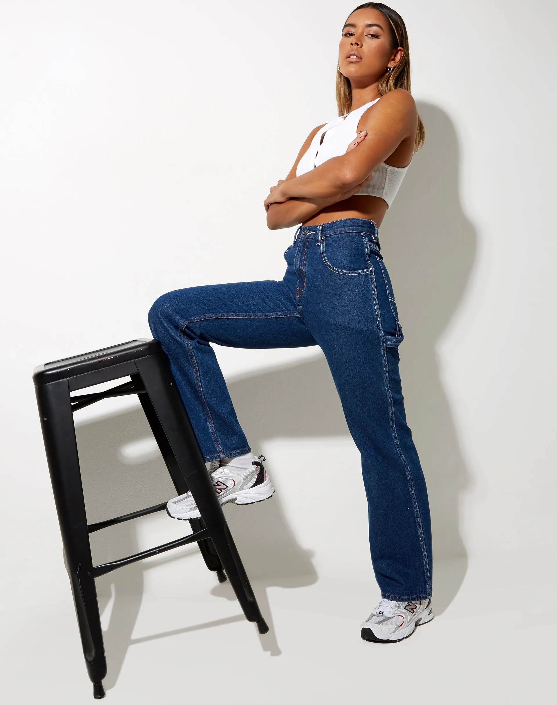 Carpenter Cargo Jeans in Indigo Blue