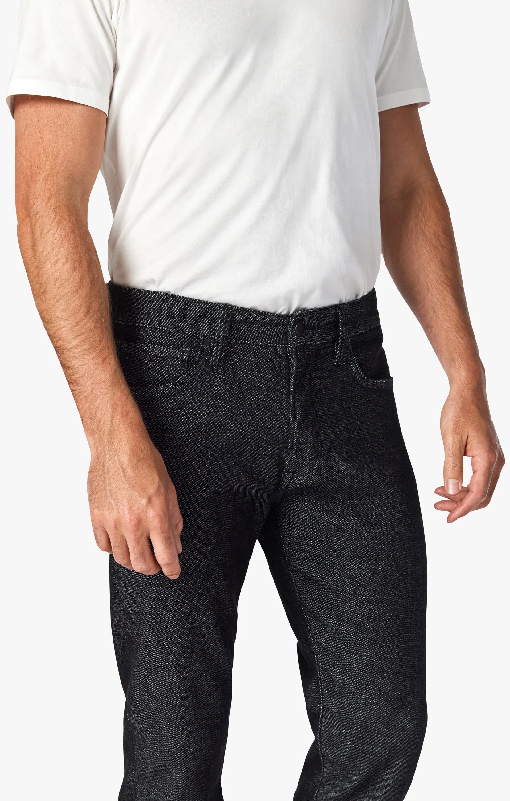 Courage Straight Leg Jeans In Smoke Structure