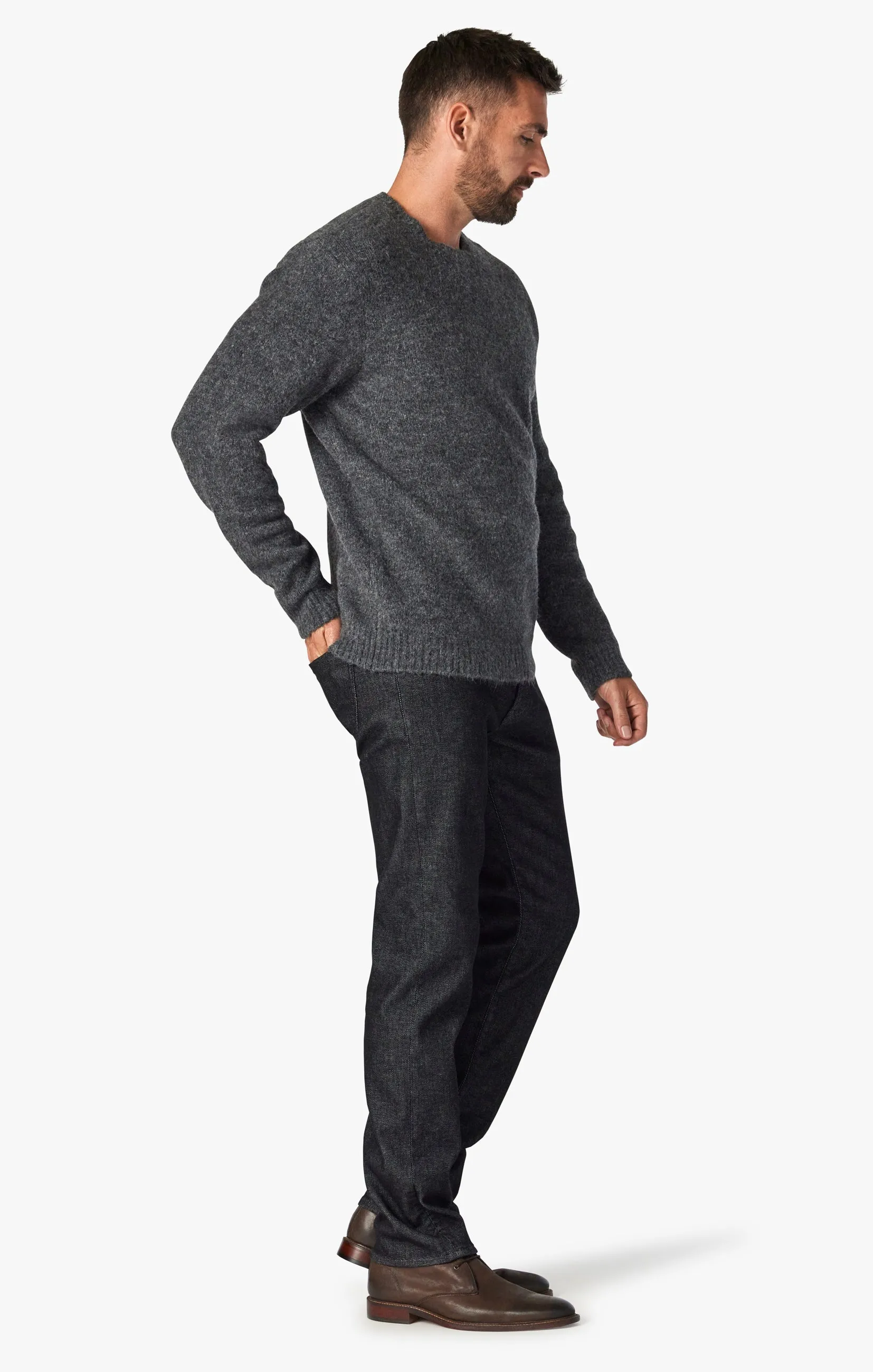 Courage Straight Leg Jeans In Smoke Structure