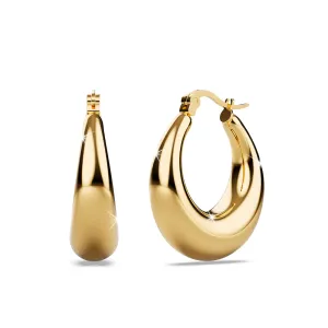 Csilla Gold Dome Hoop Earrings - 25mm