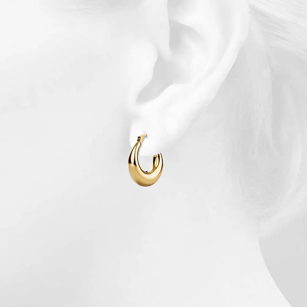 Csilla Gold Dome Hoop Earrings - 25mm