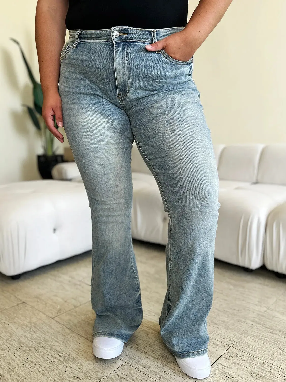 Demeter Judy Blue Size Inclusive High Waist Flare Jeans
