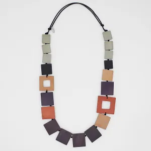 Earth Tone Square Phoebe Necklace