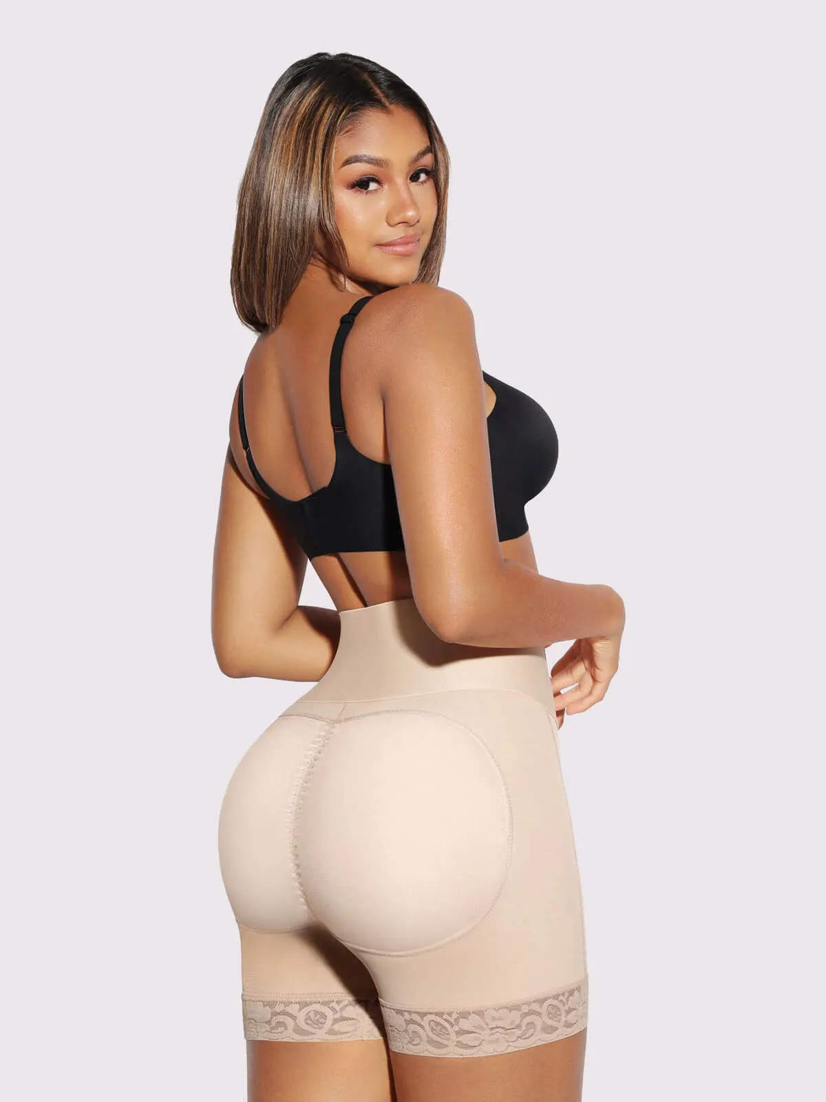 Feelingirl High Waisted Tummy Control Butt Lifter Shorts