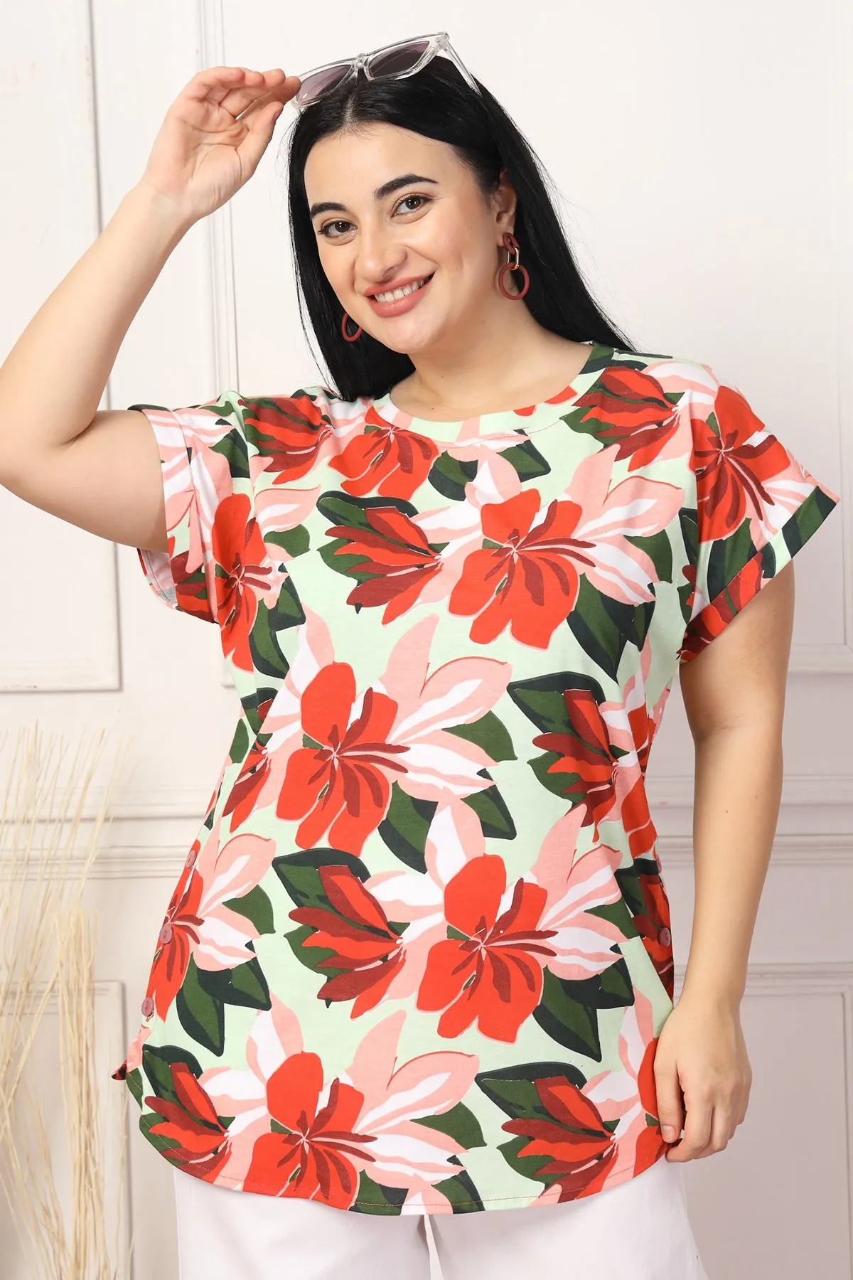Fresh Floral Delight Maternity Zipless Feeding Top