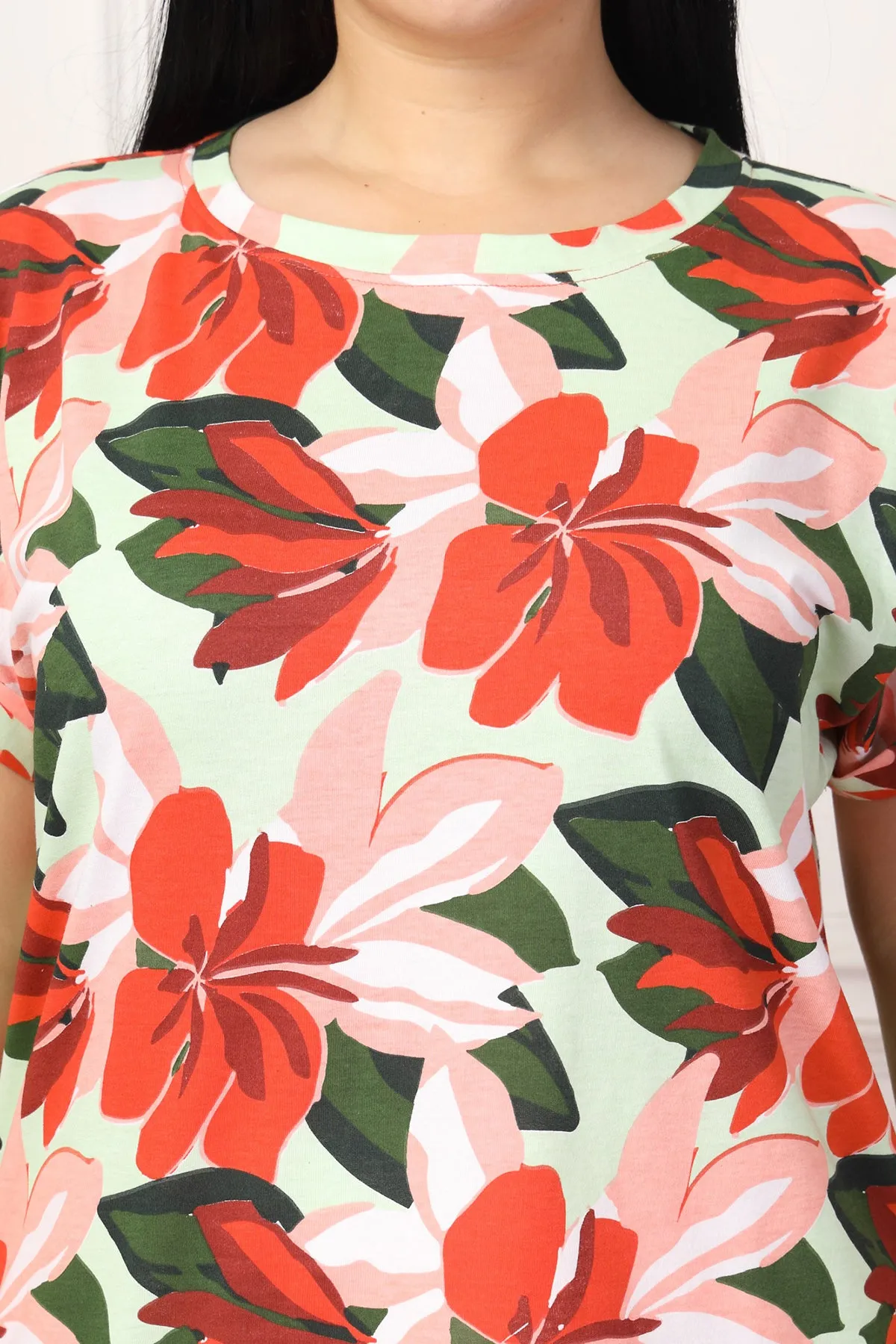 Fresh Floral Delight Maternity Zipless Feeding Top
