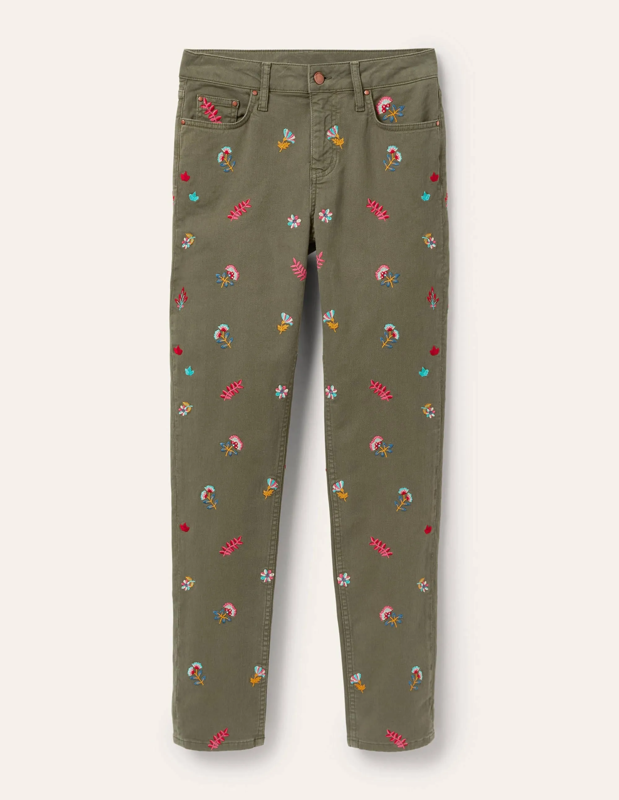 Girlfriend Jeans-Marsh Embroidered