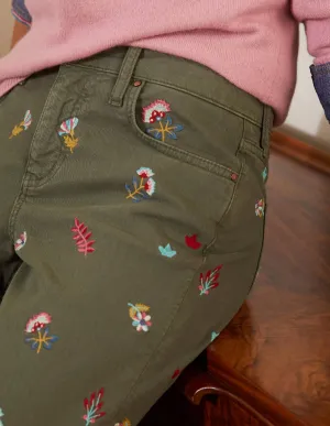 Girlfriend Jeans-Marsh Embroidered