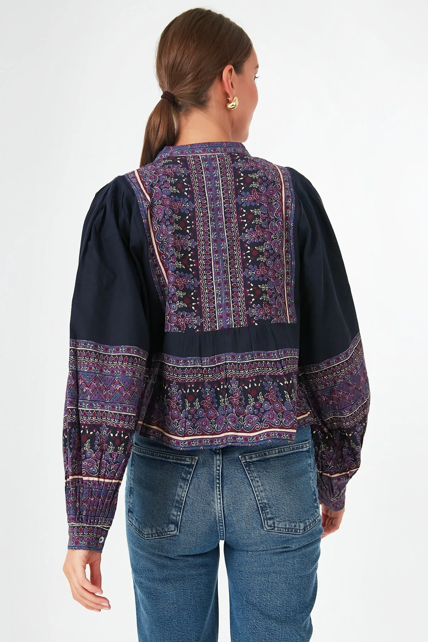Iris Adella Print Long Sleeve Top