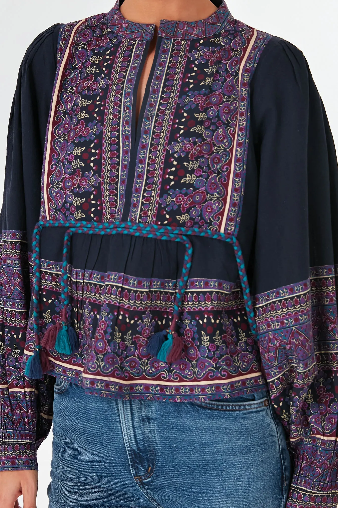 Iris Adella Print Long Sleeve Top
