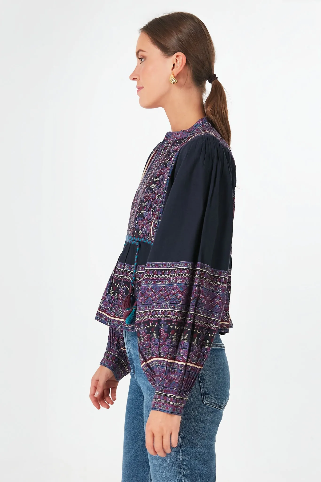 Iris Adella Print Long Sleeve Top