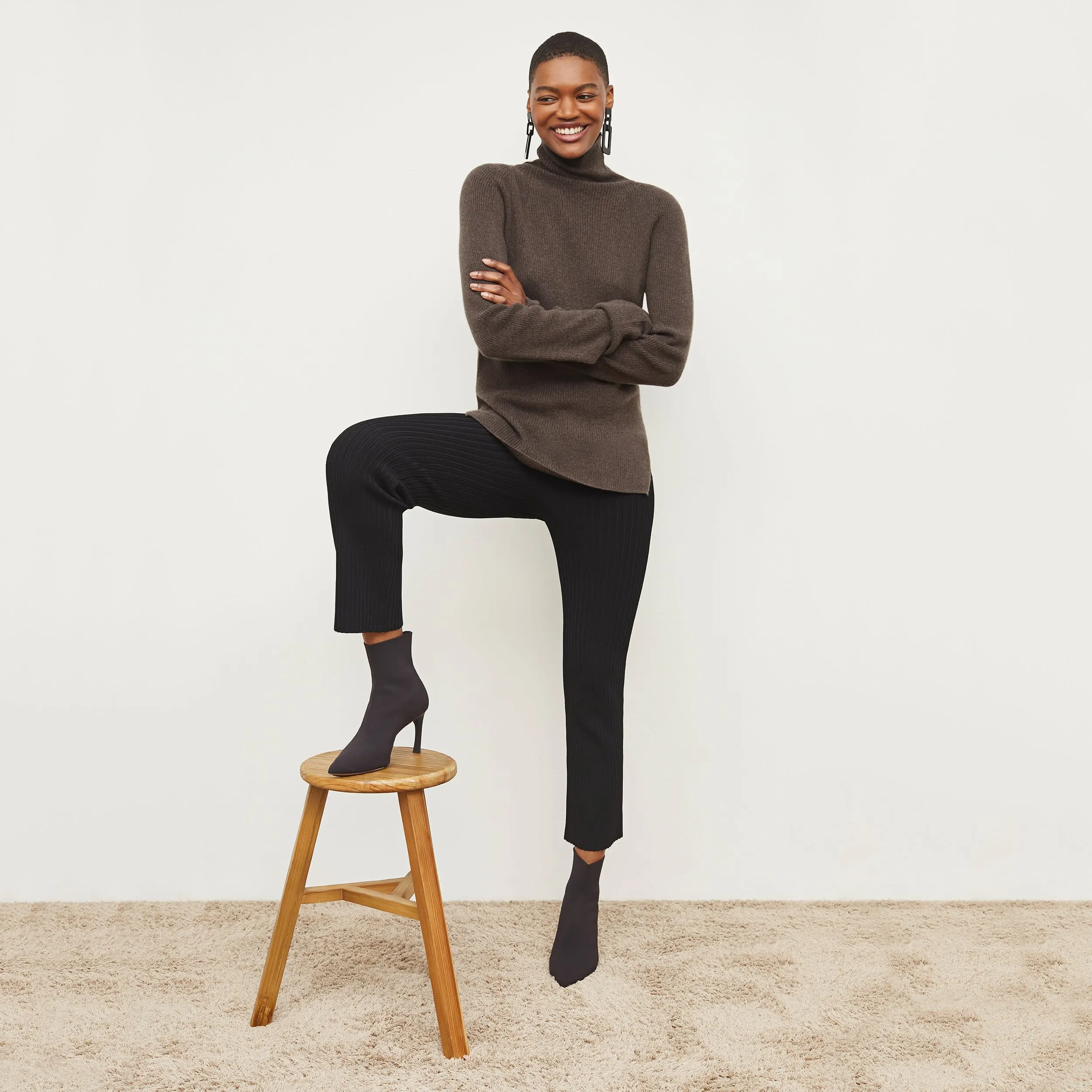 McKenzie Sweater - Cashmere :: Ash Brown