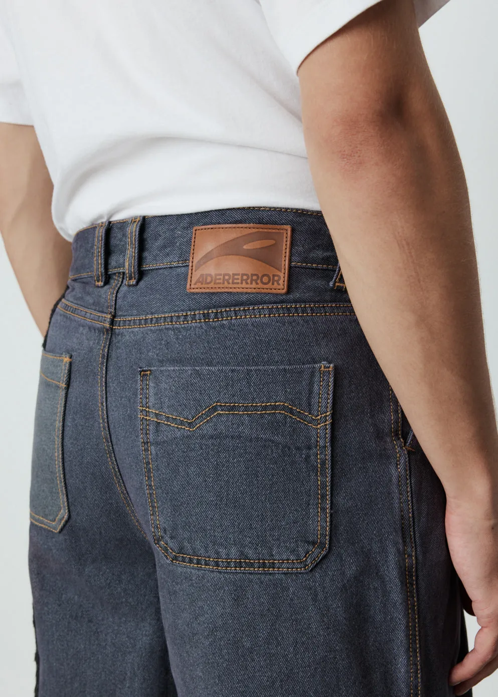 Panelled Pleated Jeans