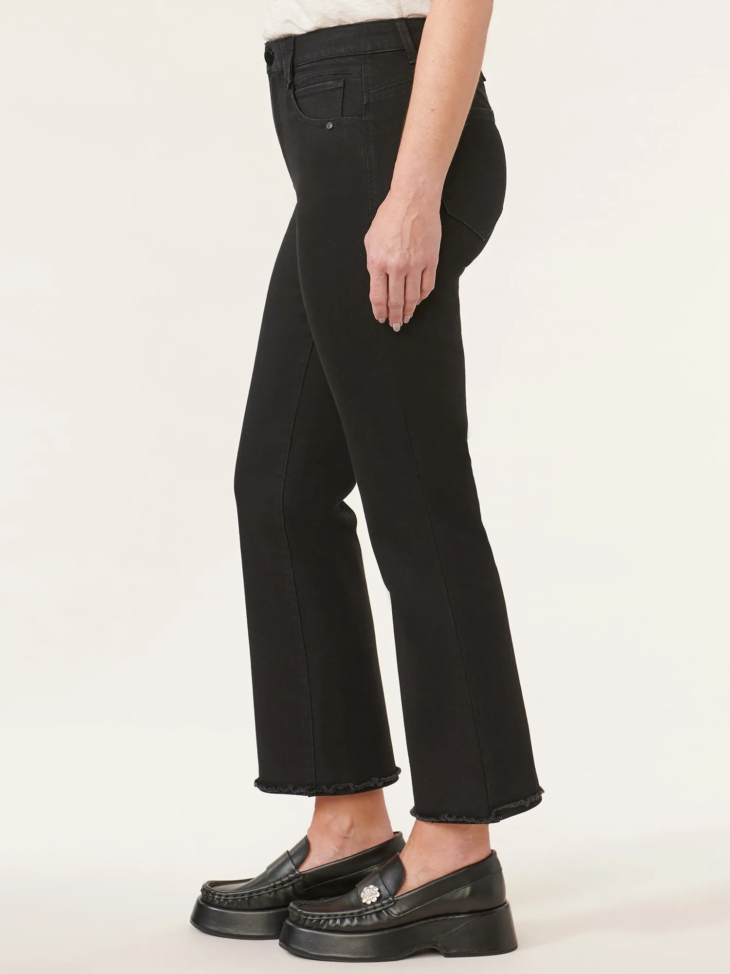 "Ab"solution® Plus High Rise Cropped Black Itty Bitty Flare