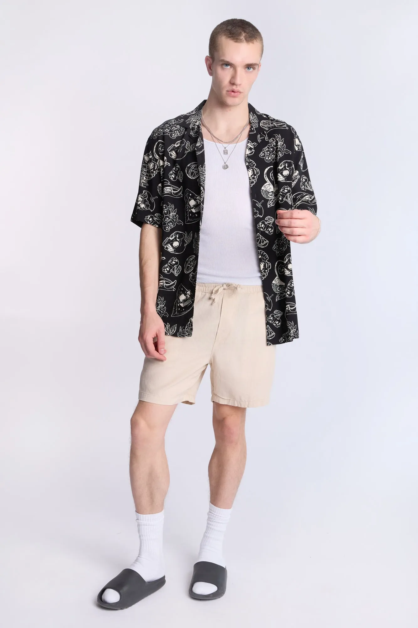 Short en lin mélangé Arsenic homme