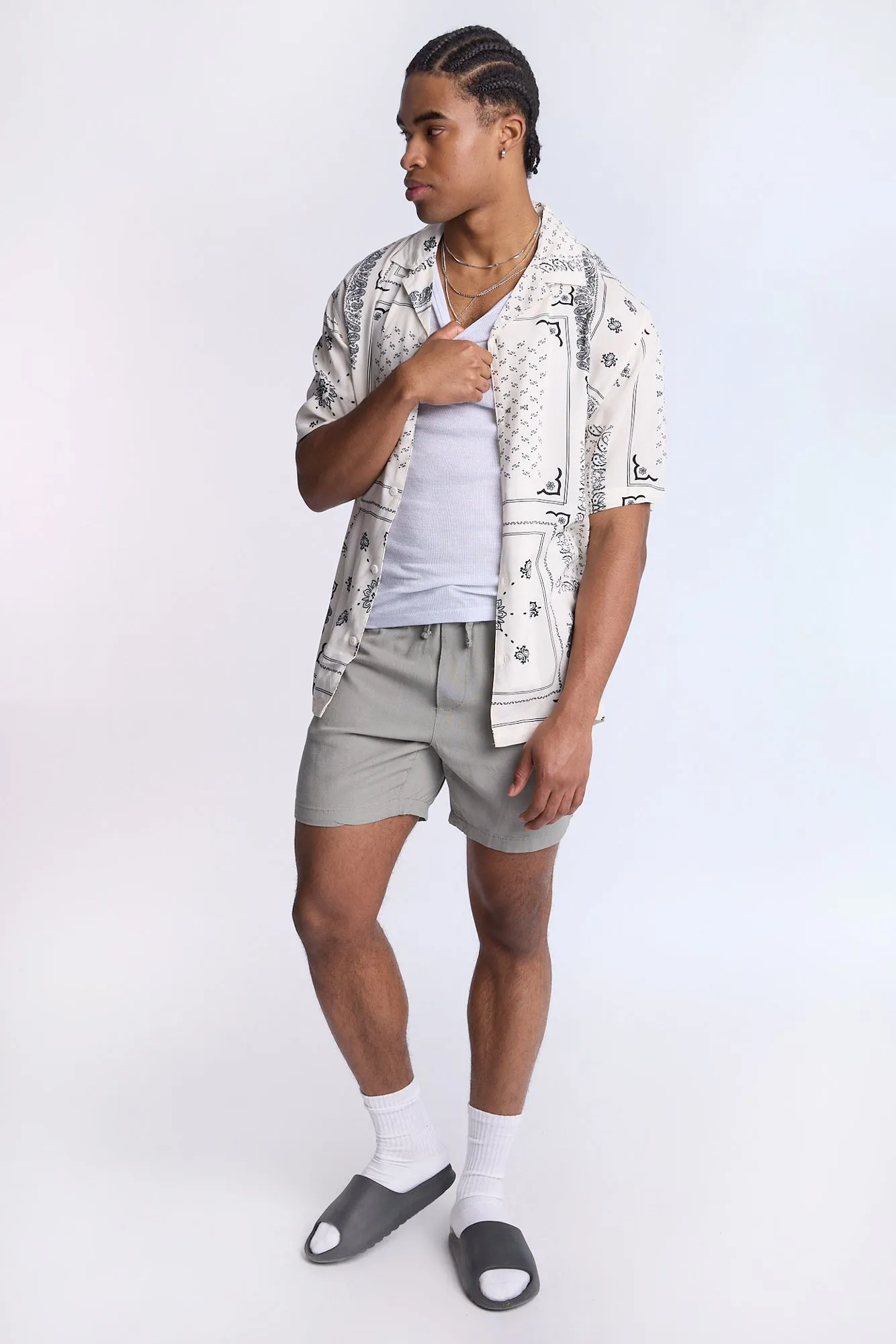 Short en lin mélangé Arsenic homme