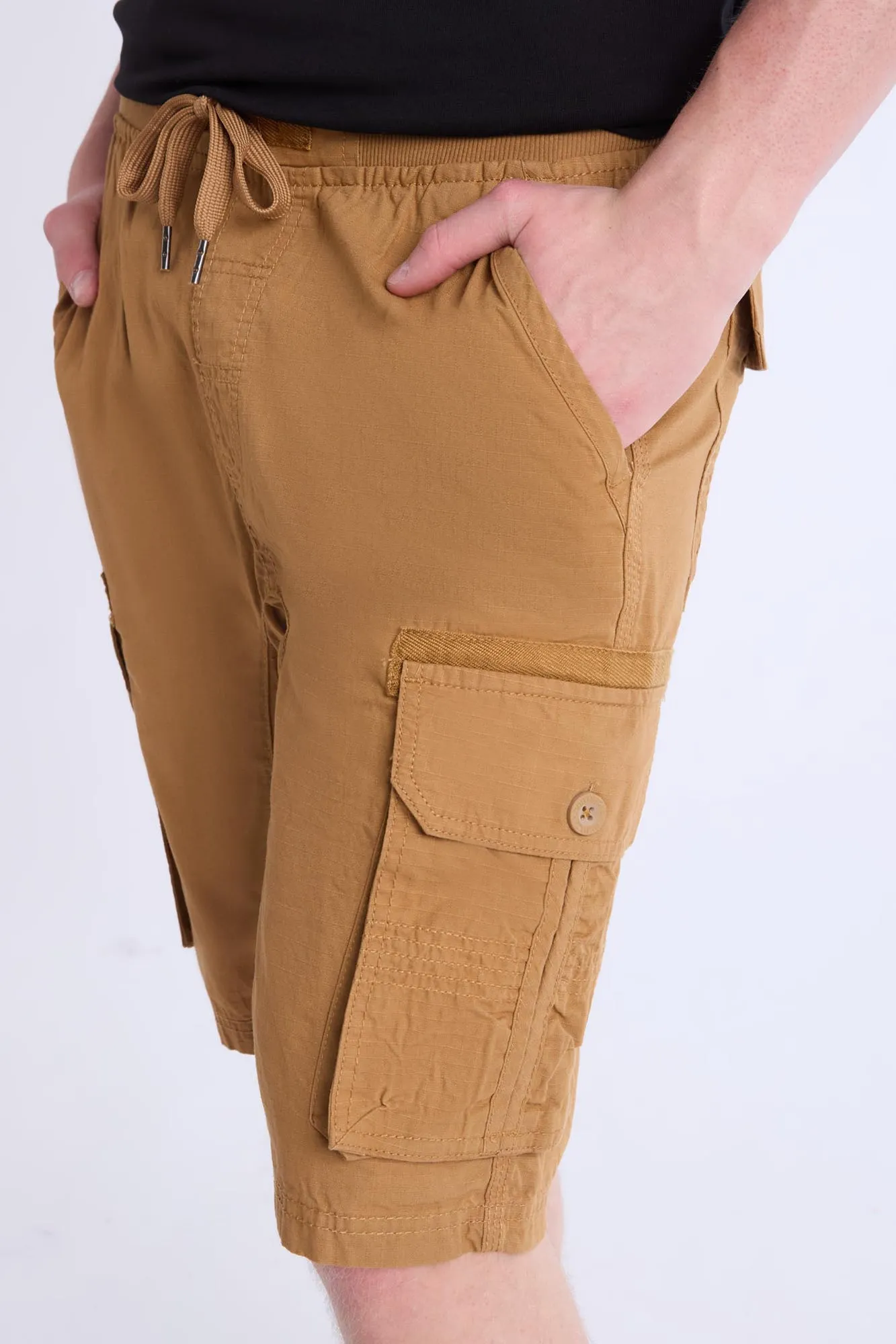 Short jogger cargo en sergé homme