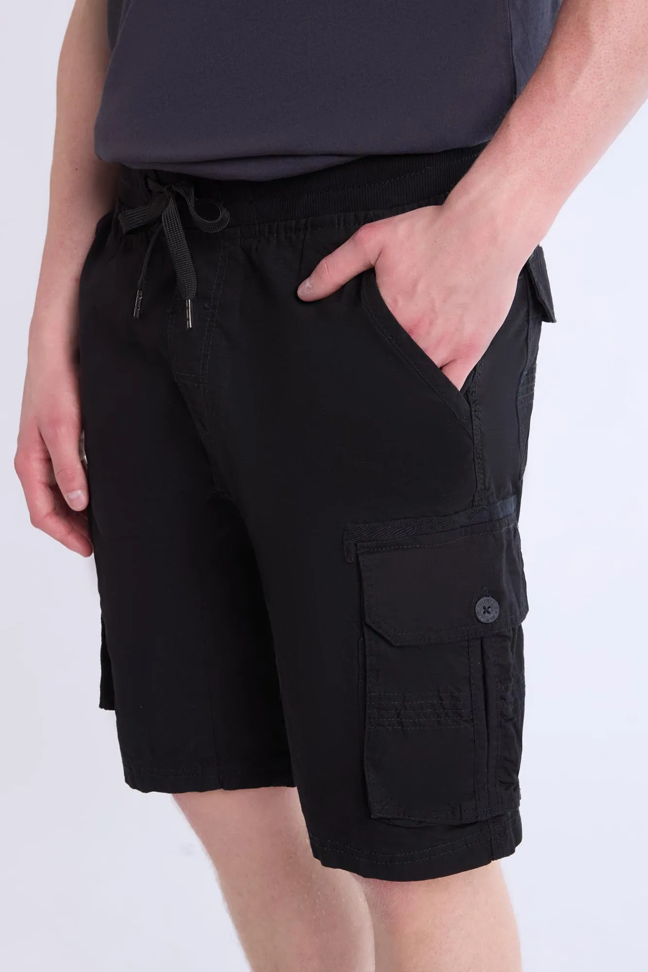 Short jogger cargo en sergé homme