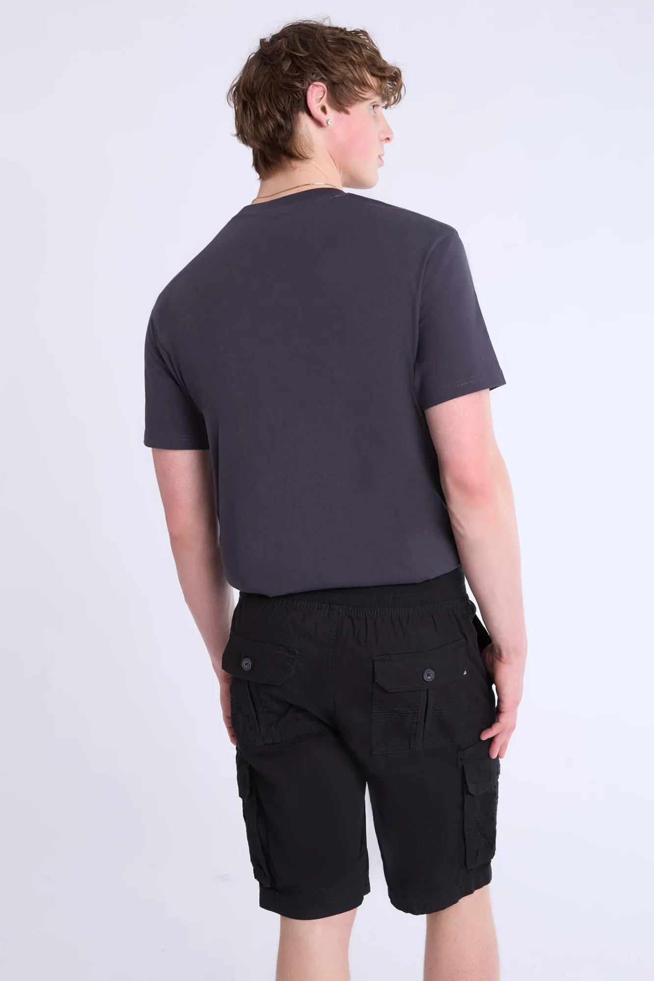 Short jogger cargo en sergé homme