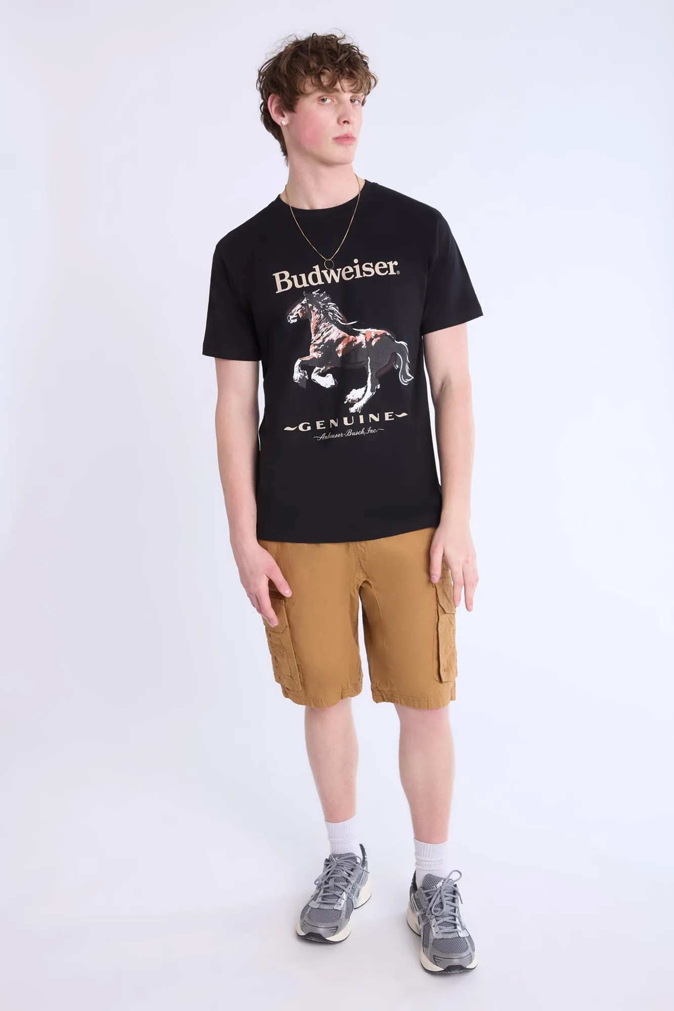 Short jogger cargo en sergé homme