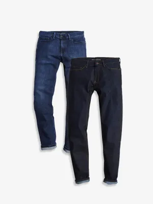 Slim Crosby Dark Blue and Wooster Medium Blue 2-Pack Jeans