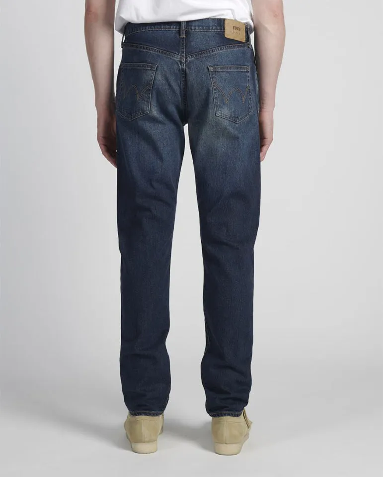 Slim Tapered Kaihara Stretch Denim Blue Mid Dark Used