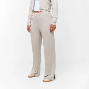 Split Hem Knit Jogger | Oat Marl