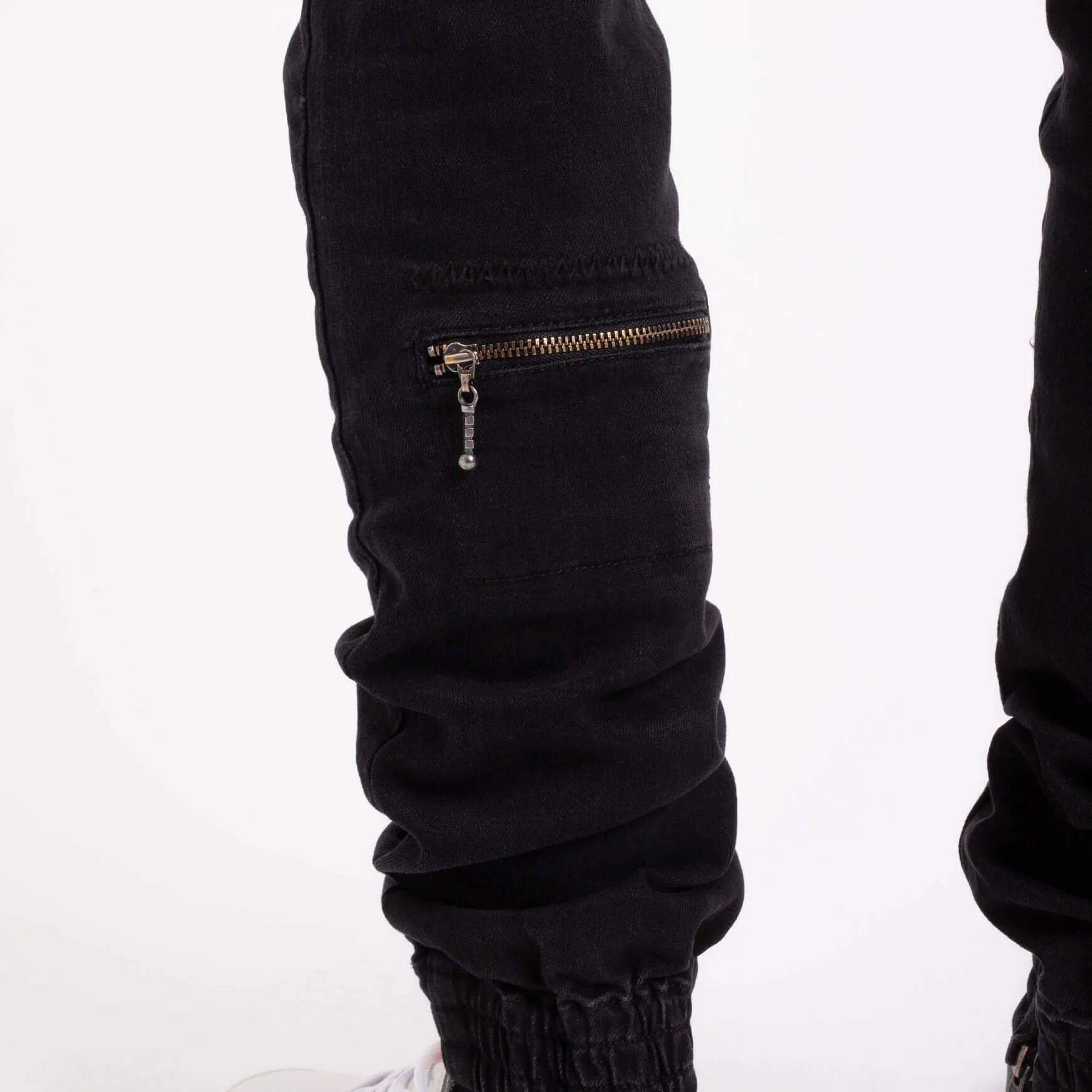 Tactical Denim Jogger Black