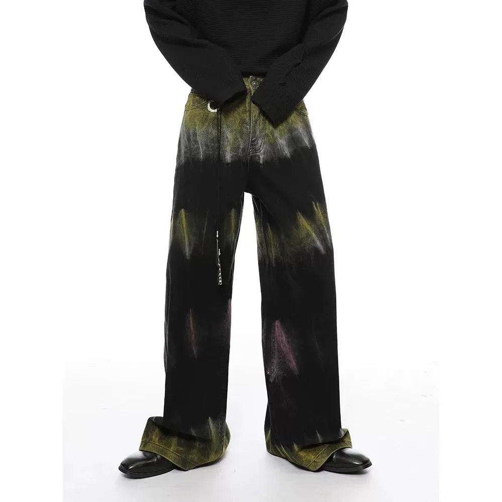Thesupermade Graffiti Fun Tie-Dye Straight Jeans