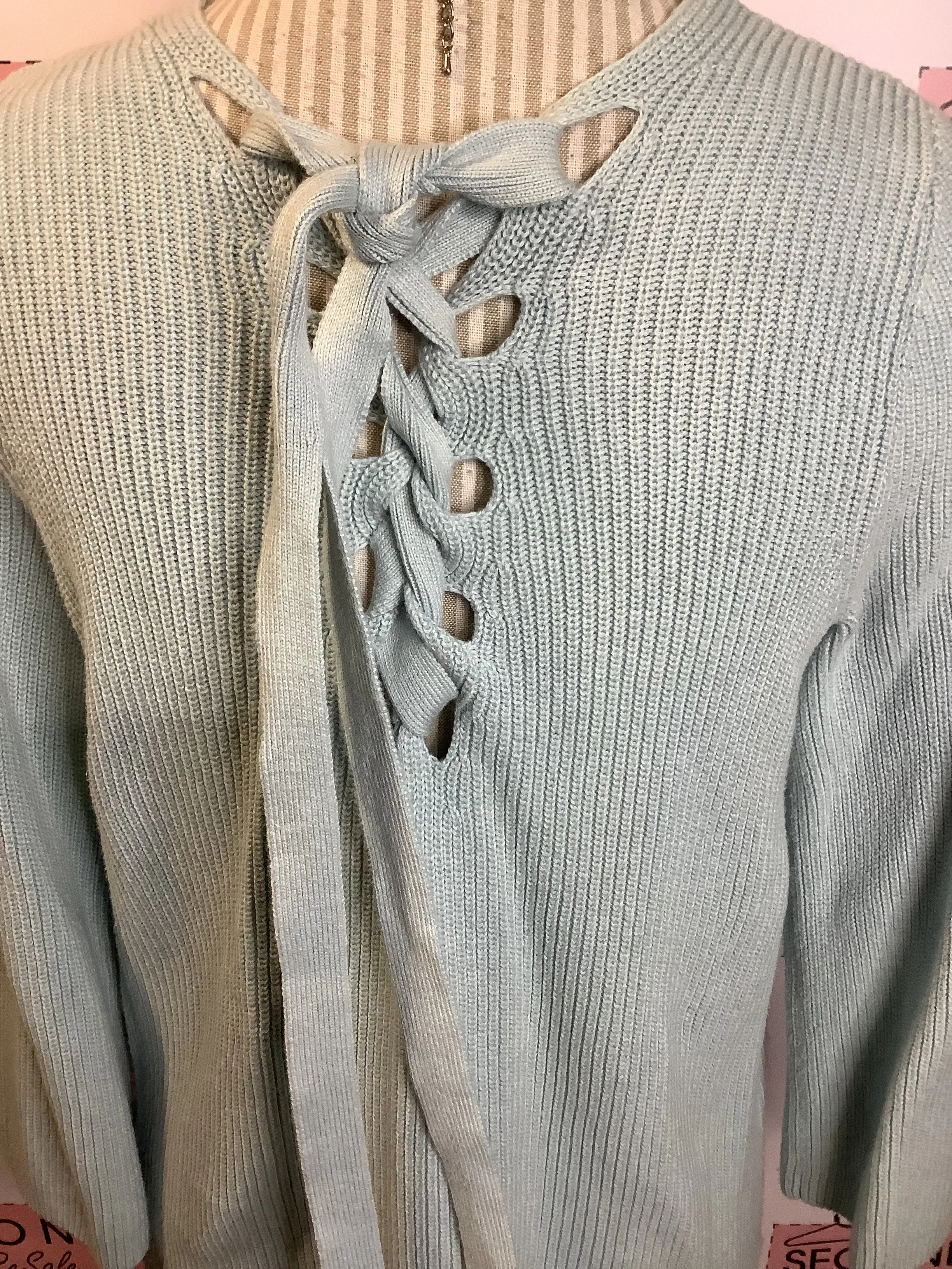 Tie Back Cotton Sweater (Size S)