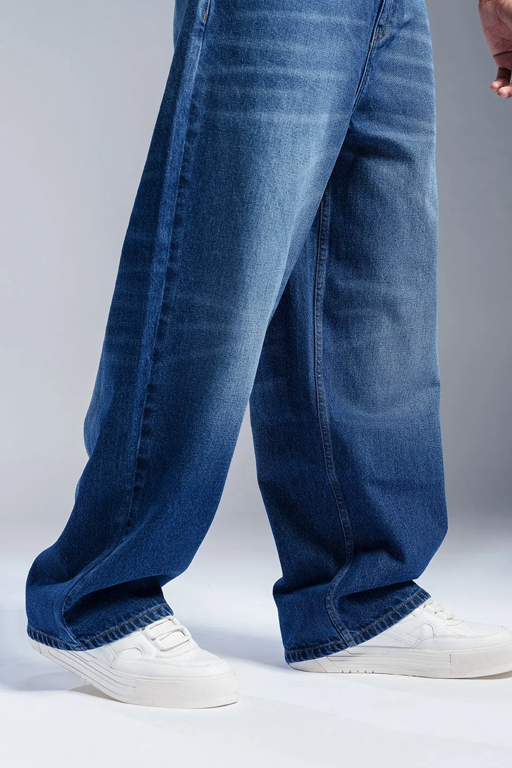 Vibrant Indigo Men's Baggy Fit Jeans
