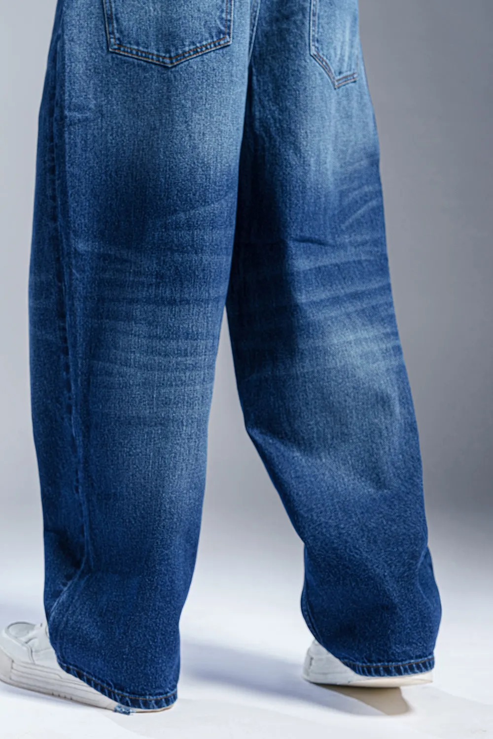 Vibrant Indigo Men's Baggy Fit Jeans